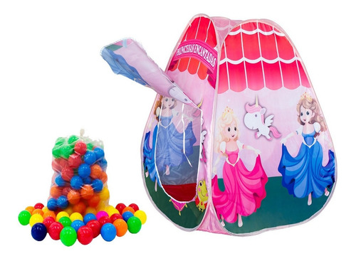 Barraca Infantil Piscina Bolinhas Menina C/50 Bolinhas