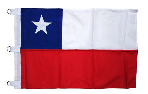 Bandera Chilena En Tela Trevira 120 X 180 Cm