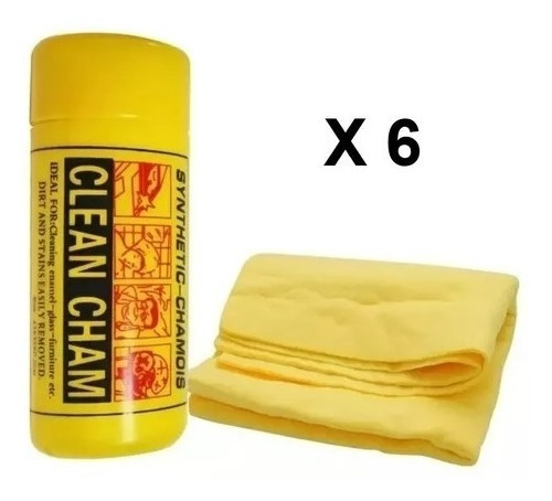 6 Paños Para Limpieza Auto Muebles Multiuso Clean Cham 43x32