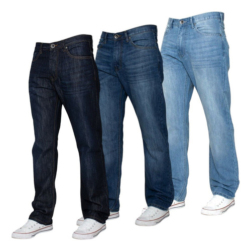 Pack De 3 Pantalones Corte Recto Básicos Modernos Juveniles
