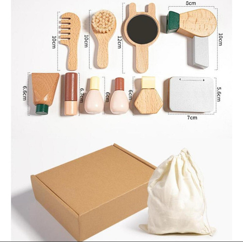 Trälek Kit Maquillaje Y Belleza Makeup Set Juguete De Madera
