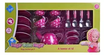 Comprar Juego De Té De Metal 18 Piezas Hogar Dulce Hogar 6942 Color Fucsia