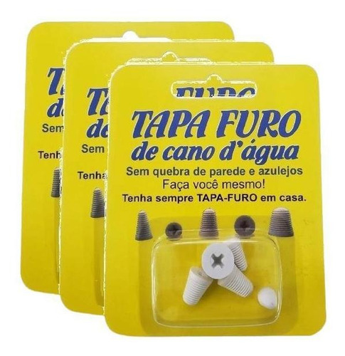 Kit 3 Tapa Furo Para Cano De Água 5 Medidas Fácil Instalação