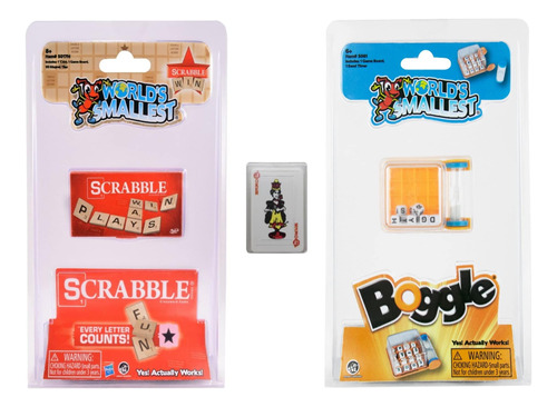 Boggle De Scrabble Más Pequeño Del Mundo ' Naipes En Miniatu