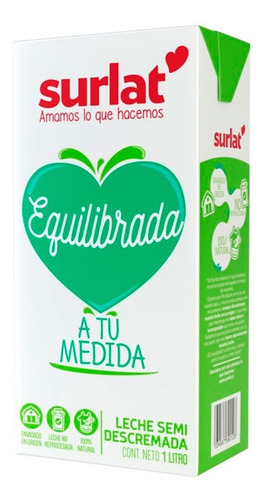 Leche Semi/descre Equilibrada Surlat 1 Lt(6 Unidades) Super