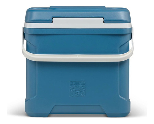 Hielera Igloo 30 Cuartos Con Porta Vasos 41 Latas Azul Acero