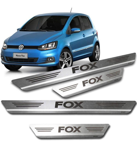 Jogo Kit Soleira Volkswagen Fox 4 Portas Inox