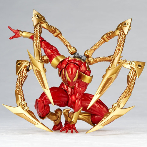 Boneco Iron Spider Amazing Yamaguchi Revoltech Aranha Ferro