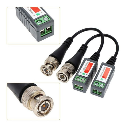 Imagen 2 de 6 de Balun Par Ahd Tvi Cvi Hd Cctv Dvr Utp Bnc Camara Seguridad