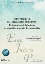 Comprar Libro ¿qué Persigue El Legislador Europeo? De Jiménez Jiméne