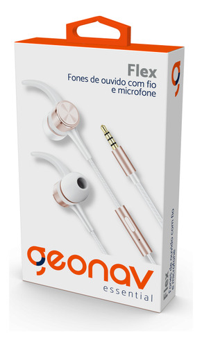 Fone De Ouvido Com Fio P2 Rose Golden Esfnrg Geonav Rosa