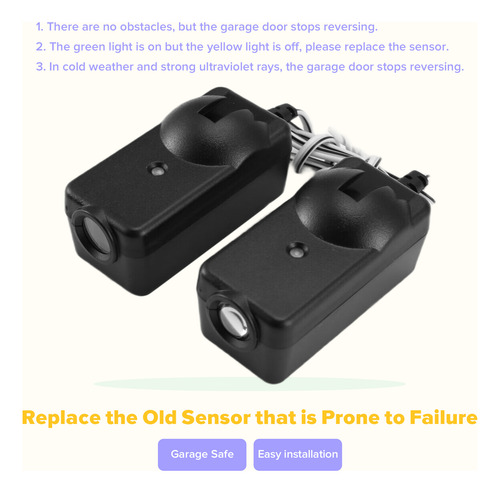 Sensor De Seguridad Para Abrir Puertas De Garaje, 2 Unidades