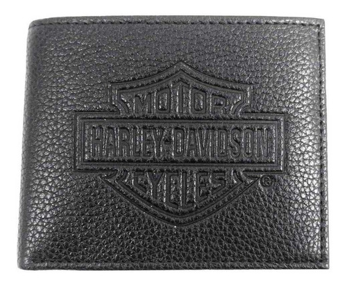 Billetera Harley Davidson Para Hombre, B&s En Relieve De