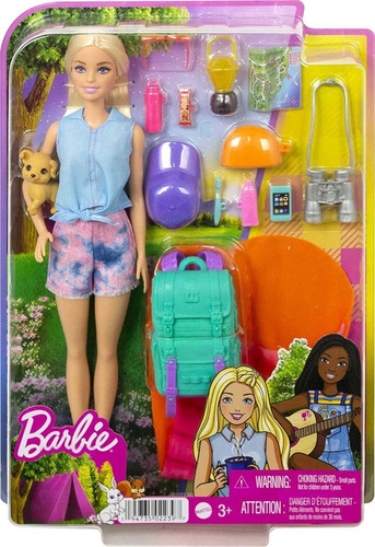 Barbie Rubia Muñeca De Camping Con Accesorios