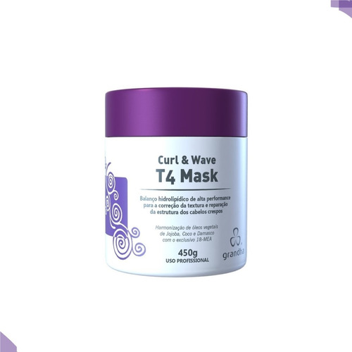 Grandha Curl Wave T4 Mask Hidratação Para Cabelos Cacheados 