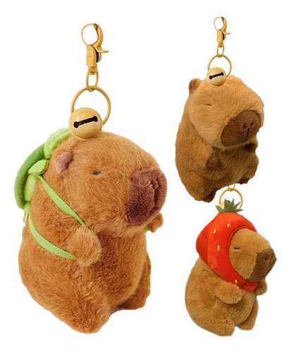 Llavero De Peluche De Capibara,3ps Juguetes Peluche Capibara Color 3pcs