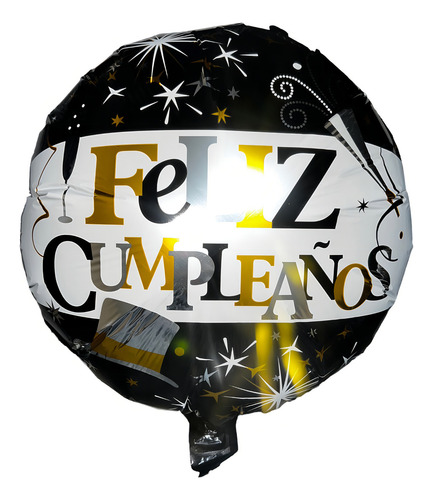 150 Globos Feliz Cumpleaños Metálicos Para Gas Helio
