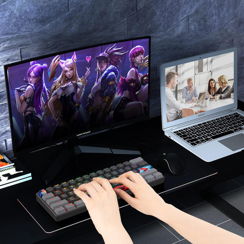 Teclado Para Juegos Owpkeenthy Wired 60% Por Ciento Mecánico