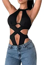 Comprar Body Cut Out Negro Aesthetic Y2k Sexy Iconic Importado Shein