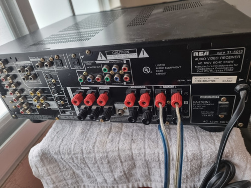 Receptor Amplificador Audio Rca 5.1 Canales (Usado)
