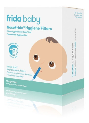 Filtros Higiénicos Para Aspirador Nasal Fridababy Color Azul