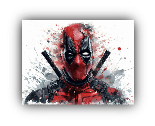 Cuadro Lienzo De Tela Deadpool Ryan Reynolds 50x40cm