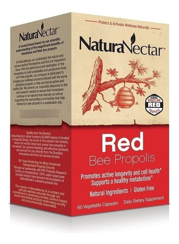 Red Bee Propoleos, 60caps, Antioxidante Apoyo Inmune,