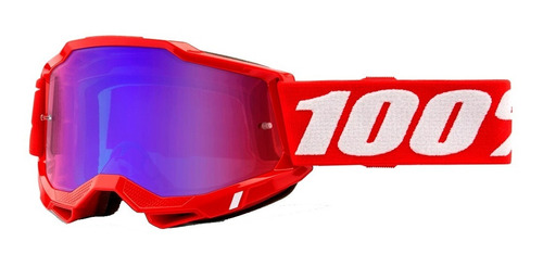 Goggles Motocross Enduro 100% Accuri 2 Red Mica Rojo/ Azul