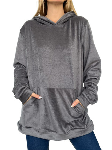 Maxi Buzo De Plush Mujer Bifaz