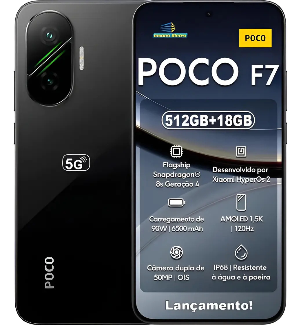 Xiaomi Poco F7 512gb 12gb ( Global ) Com Nfc Cor Preto