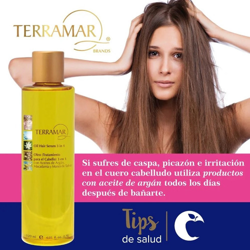 Oleo Terramar 120ml 3 En 1 Con Extractos Oleosos De Argán