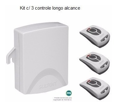 Controle Remoto P/ Portão Automatico Longo Alcance C/ 3 Cont