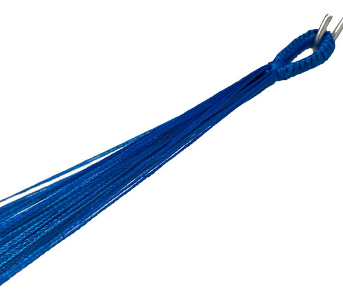 Imagen 6 de 7 de Hamacas 100% Yucatecas De Nylon Colorida Azul