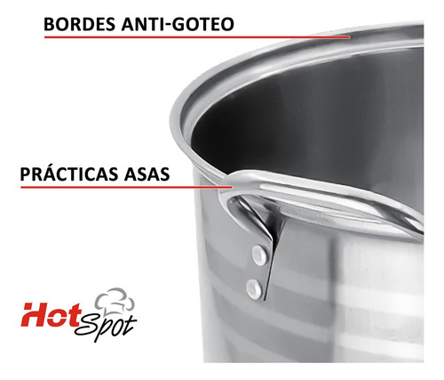 Juego Ollas 8 Piezas Acero Inoxidable Hot Spot Z309 24 26 28