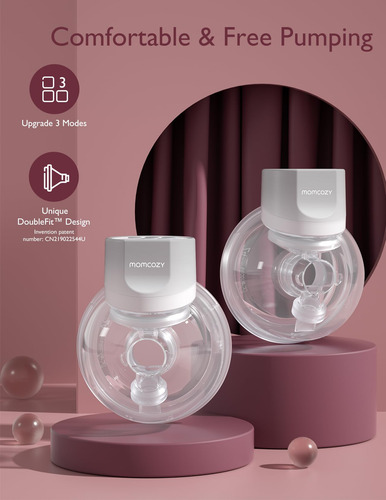 Bomba De Mama Vestível Momcozy S12 Pro Com Flange Doublefit