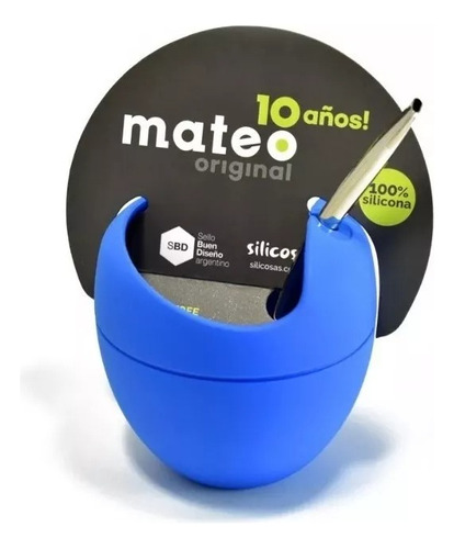 Mate Mateo Original Silicona + Bombilla Acero Inoxidable