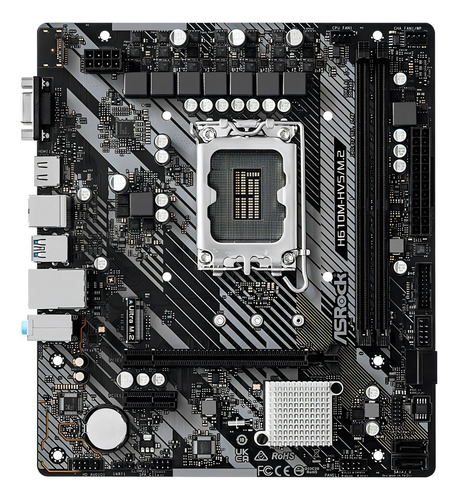 Placa Mãe Asrock H610m-hvs/m.2, Ddr4, Lga1700, Micro Atx