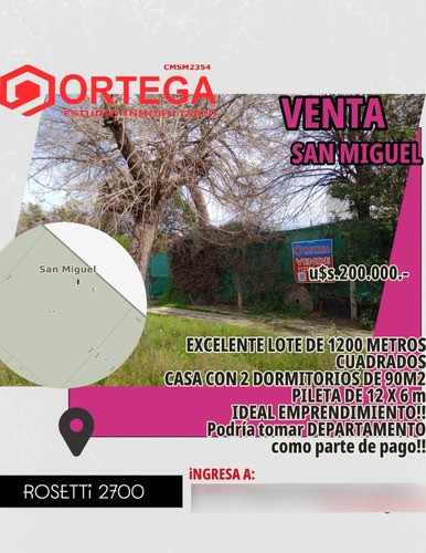 Venta Venta Amplio Lote Sobre Padre Mora Ex-rosetti: Excelente Lote Con Mejoras Ideal Emprendimiento Retasado!!!