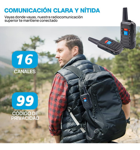 Walkie Talkie,walkie Talkie Recargable Usb Etc. (2 Paquetes)