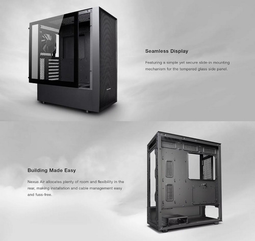 Imagen 9 de 10 de Gabinete Tecware Nexus Air Vidrio Mesh Frontal 4 Coolers !!