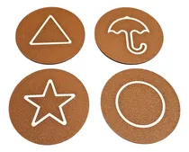 Comprar Posavasos Del Juego Del Calamar Posavasos Del Juego Del Calamar Marrón Claro