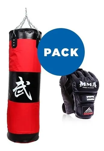 Saco De Boxeo 25 Kg Lleno 120 Cm X 25 Kg Guantes Mmm Eg Cuotas