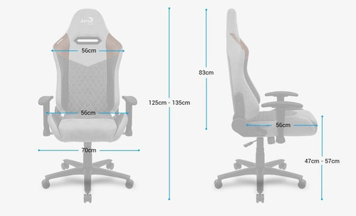 Imagen 8 de 8 de Silla Gamer Aerocool Duke Tan Grey