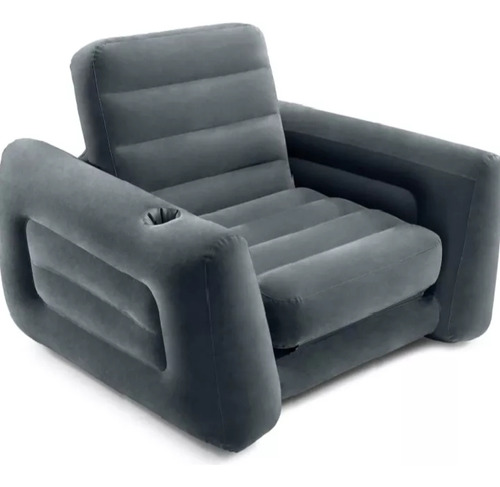 Cama Individual Mueble Sofa Inflable Con Porta Vaso, Intex.