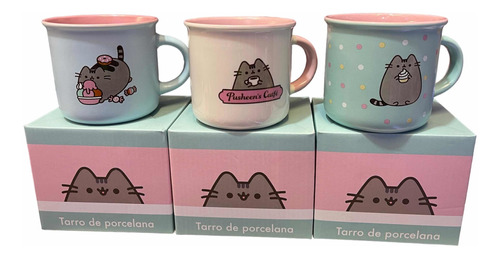 Tazas Cerámica Gatito Pusheens 100% Nueva Costo X Pz