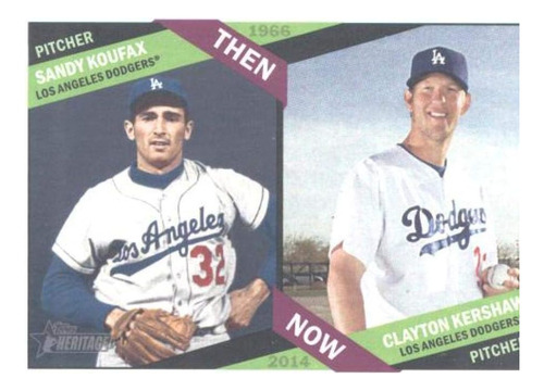 2015 Topps Heritage Entonces Y Ahora Tan-8 Clayton Koufax Do