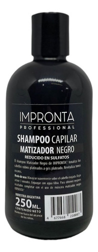 Shampooo Matizador Negro Ph Acido  Impronta X 250ml