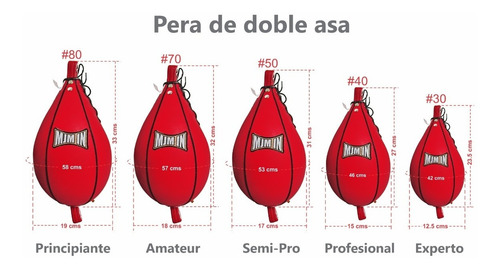 Imagen 2 de 3 de Pera De Box Pera Loca 2 Asas #50 Piel De Res Mjm In