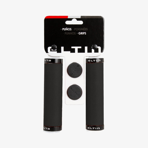 Imagen 2 de 2 de Puño De Bicicleta Eltin Silicona Touch, Negro