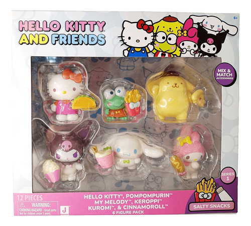 Hello Kitty Y Sus Amigos Pack X6 Salty Snack - Serie 1
